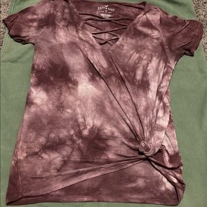 Purple tie dye American Eagle tee